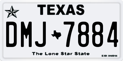 TX license plate DMJ7884