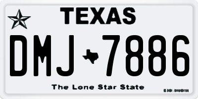 TX license plate DMJ7886