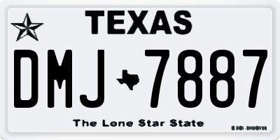 TX license plate DMJ7887