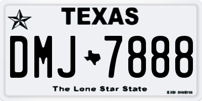 TX license plate DMJ7888