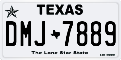 TX license plate DMJ7889