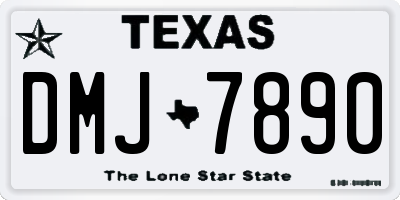 TX license plate DMJ7890