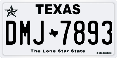 TX license plate DMJ7893