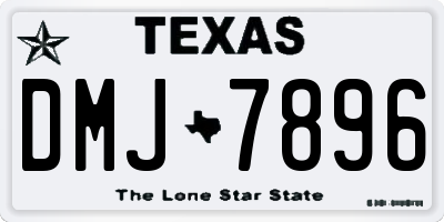 TX license plate DMJ7896