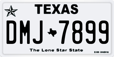 TX license plate DMJ7899