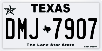 TX license plate DMJ7907