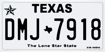 TX license plate DMJ7918