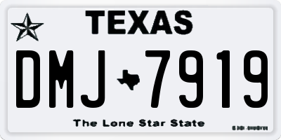 TX license plate DMJ7919