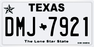 TX license plate DMJ7921