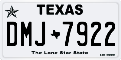 TX license plate DMJ7922