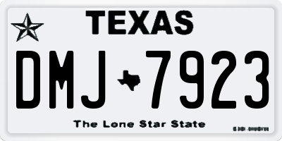 TX license plate DMJ7923