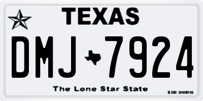 TX license plate DMJ7924