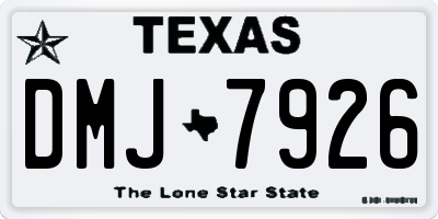 TX license plate DMJ7926