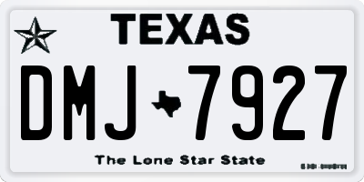 TX license plate DMJ7927