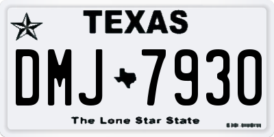 TX license plate DMJ7930