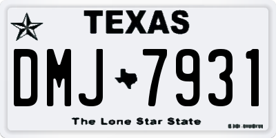 TX license plate DMJ7931