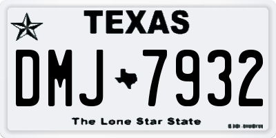 TX license plate DMJ7932