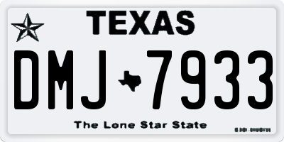 TX license plate DMJ7933