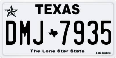 TX license plate DMJ7935