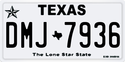 TX license plate DMJ7936