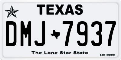 TX license plate DMJ7937