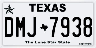 TX license plate DMJ7938