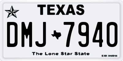 TX license plate DMJ7940