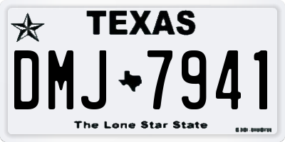 TX license plate DMJ7941