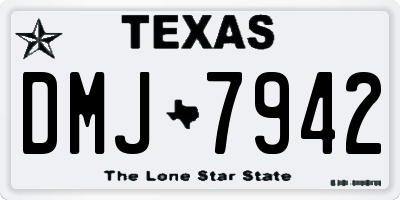 TX license plate DMJ7942