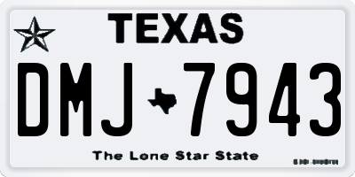 TX license plate DMJ7943