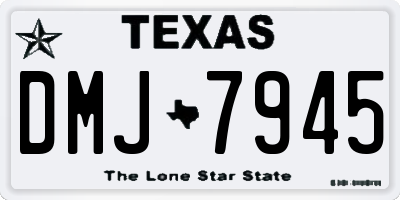 TX license plate DMJ7945