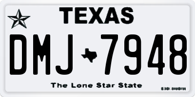 TX license plate DMJ7948