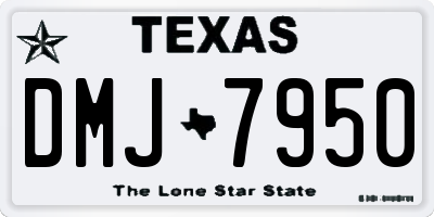 TX license plate DMJ7950