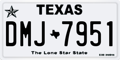 TX license plate DMJ7951