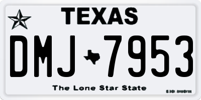 TX license plate DMJ7953