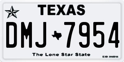 TX license plate DMJ7954