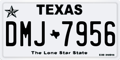 TX license plate DMJ7956