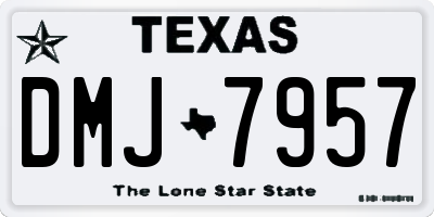 TX license plate DMJ7957