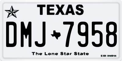 TX license plate DMJ7958