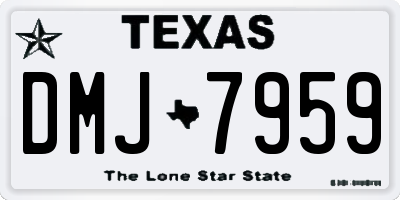 TX license plate DMJ7959