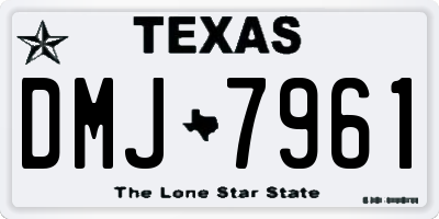 TX license plate DMJ7961