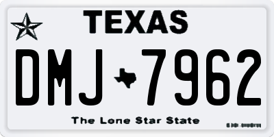 TX license plate DMJ7962