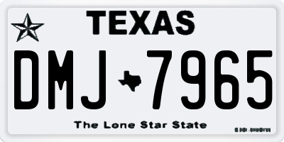 TX license plate DMJ7965