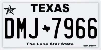 TX license plate DMJ7966