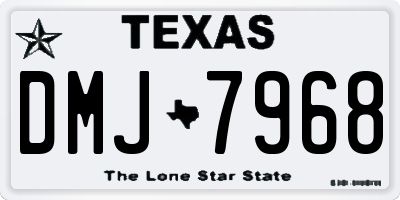 TX license plate DMJ7968