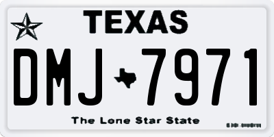 TX license plate DMJ7971