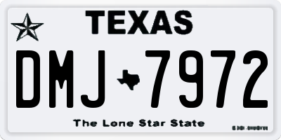 TX license plate DMJ7972