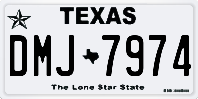 TX license plate DMJ7974