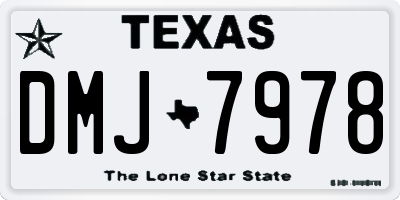 TX license plate DMJ7978