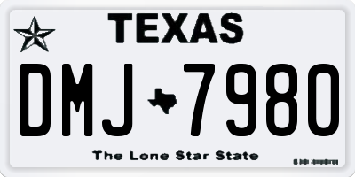 TX license plate DMJ7980